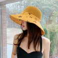 fashion solid color big brim woven straw hat fisherman hatpicture11