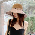 fashion solid color big brim woven straw hat fisherman hatpicture16