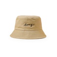 New simple embroidery letter widebrimmed sunshade basin hat fisherman hatpicture9