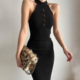 new spring and summer fashion hollow round neck sleeveless slim dress wholesalepicture11