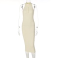 new spring and summer fashion hollow round neck sleeveless slim dress wholesalepicture14