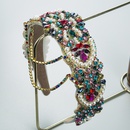 Baroque Gorgeous Tassel Inlaid Colorful Diamond Wide Headbandpicture9