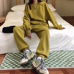 Fashion Loose Sweater Set mit weitem Bein und Jogginghose