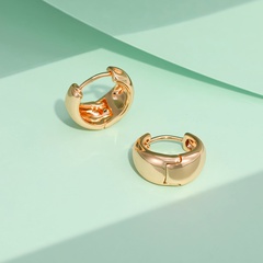 Fashion Small Glossy C-shaped Copper Earrings