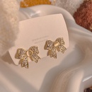 Fashion Bow Opal Earrings Diamond Simple Alloy Stud Earringspicture9