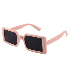 simple geometric solid color small square frame children's sunglasses wholesale