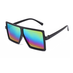 fashion geometric large square frame multi-color lens children's sunglasses wholesale