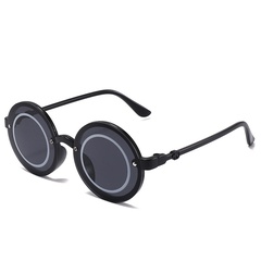fashion geometric transparent multi-color circle lens children's sunglasses wholesale