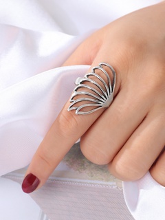 2022 new old vintage ring wings women's ring retro geometric opening foreign trade goods