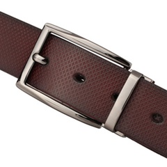 Men's Leather Fashion Business Solid Color Leisure Pin Buckle Belt