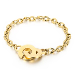 jewelry geometric oval chain stainless steel creative couple bracelet