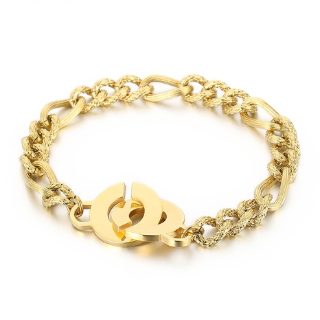 women's gold jewelry fashion chain simple stainless steel bracelet wholesale's discount tags
