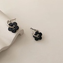 fashion black flower earrings simple alloy drop earringspicture8