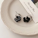 fashion black flower earrings simple alloy drop earringspicture9