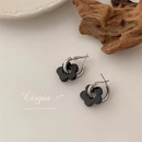 fashion black flower earrings simple alloy drop earringspicture10