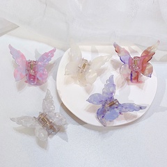 Acetate plate butterfly marble pattern female gradient hair clip accessories