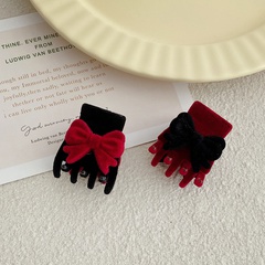 Sweet velvet bow hand-made bangs small hairpin clip hair accessories