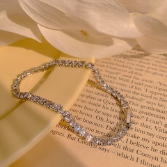 bracelet en zircon de mode bracelet en cuivre de diamant incrusté simple