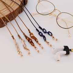 Europa, América, Japón y Corea del Sur, nueva cuerda de cera, hebilla en forma de U, accesorios de cadena de máscara anti-perdida, cadena de gafas simples para todo el partido para mujeres