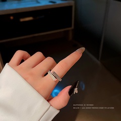 new opening adjustable double-layer index finger copper ring