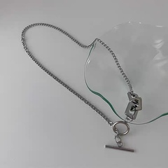 simple OT buckle stitching titanium steel collarbone chain wholesale