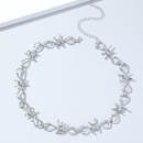 simple vintage plain hollow chain exaggerated thorn alloy necklacepicture6