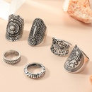 Punk hiphop sixpiece set of exaggerated carved joint ringpicture7