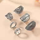Punk hiphop sixpiece set of exaggerated carved joint ringpicture8