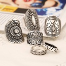 Punk hiphop sixpiece set of exaggerated carved joint ringpicture9
