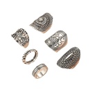 Punk hiphop sixpiece set of exaggerated carved joint ringpicture10
