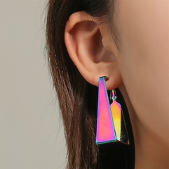 creative fashion alloy retro geometric color fine earrings wholesale