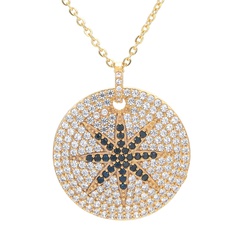 simple micro-encrusted rice-shaped copper micro-encrusted zircon round necklace