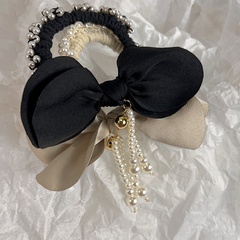 Korean pearl bow ribbon rubber band hair scrunchies