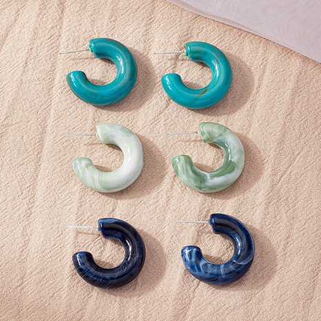 fashion acetic acid acrylic contrast color retro stud earrings wholesale NHAI674320's discount tags