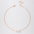 Modeschmuck Perlenkette einlagige geometrische einfache Schlsselbeinkettepicture10