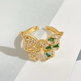 fashion new copperplated 18k gold butterfly full diamond zircon open ringpicture11