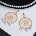 fashion mesh pearl retro braided metal large hoop earrings womenpicture11