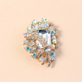 mode exquise feuille gomtrique simple rtro plein diamant chandail broche en alliagepicture15