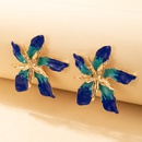 New crossborder popular jewelry European and American personality exaggerated multilayer alloy dripping oil flower flower earrings earringspicture22