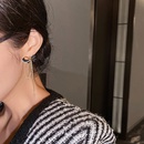 Celebrity style tassel long pearl black bow earrings niche design fashion highend earrings feminine temperamentpicture7