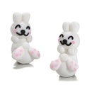 dessin anim doux poterie mignon lapin blanc invers queue ronde fendu boucles d39oreilles en trois dimensionspicture16