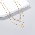 Simple new fashion jewelry star moon element pendant claw chain multilayer layered necklace 2picture15