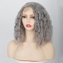 perruque femme grise partielle cheveux boucls courts perruques de fibres chimiquespicture20
