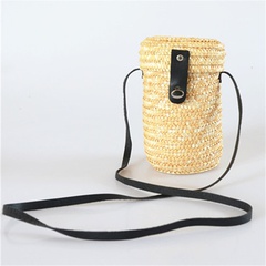 Neue Mini-Straw Bucket One-Shoulder-Strandtasche 9 * 16 cm