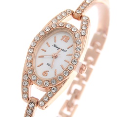 Fashion Solid Color Alloy Diamond Ladies Bracelet Watch