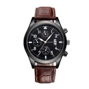 Mens Business Watch Waterproof Calendar Leather Band Watchpicture9