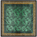90cm Retro Green Leopard Print Floral Large Square Scarf Silk Scarfpicture6