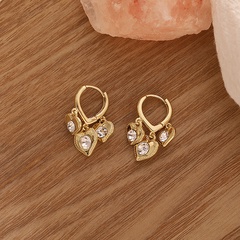 Korean temperament wild love zircon earrings earrings small sweet personality simple earrings