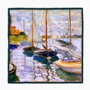 53cm Monet oil painting series sailing boats by the Seine small square scarfpicture10
