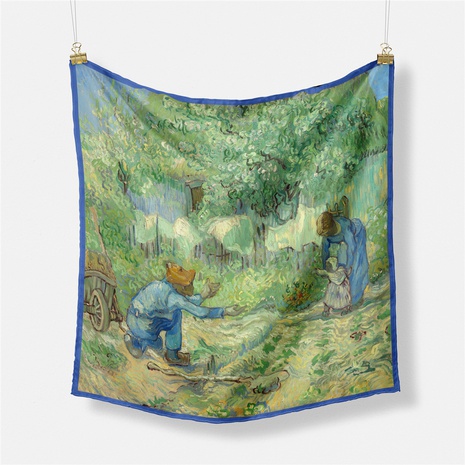 Autumn Decoration Van Gogh Oil Painting Series Ladies Small Square Scarf  NHMTO674641's discount tags